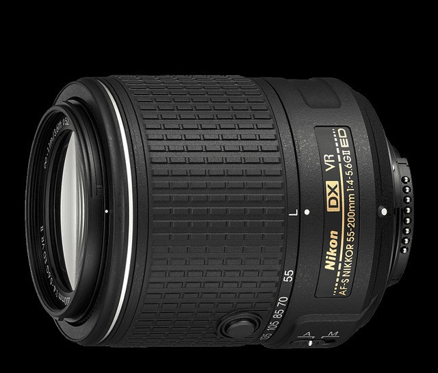 Nikon AF-S DX NIKKOR 55-200mm f/4-5.6G ED VR II Lens Black