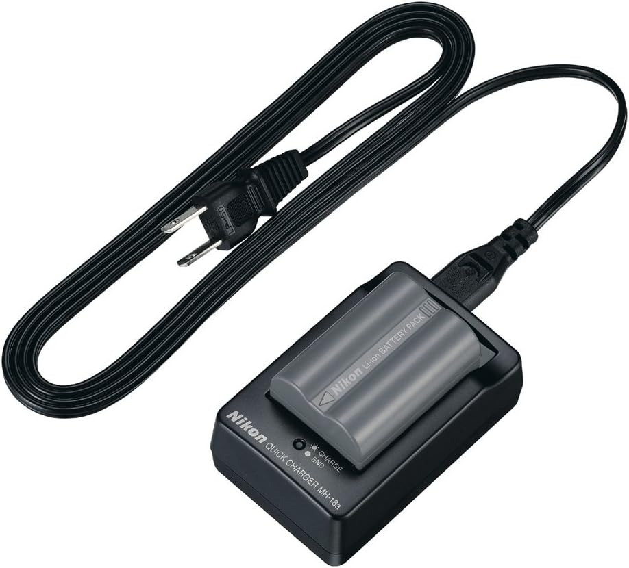 Nikon MH-18a Quick Battery Charger for the EN-EL3e Battery compatible with Nikon D80, D200, D300 and D700 Digital SLR Cameras
