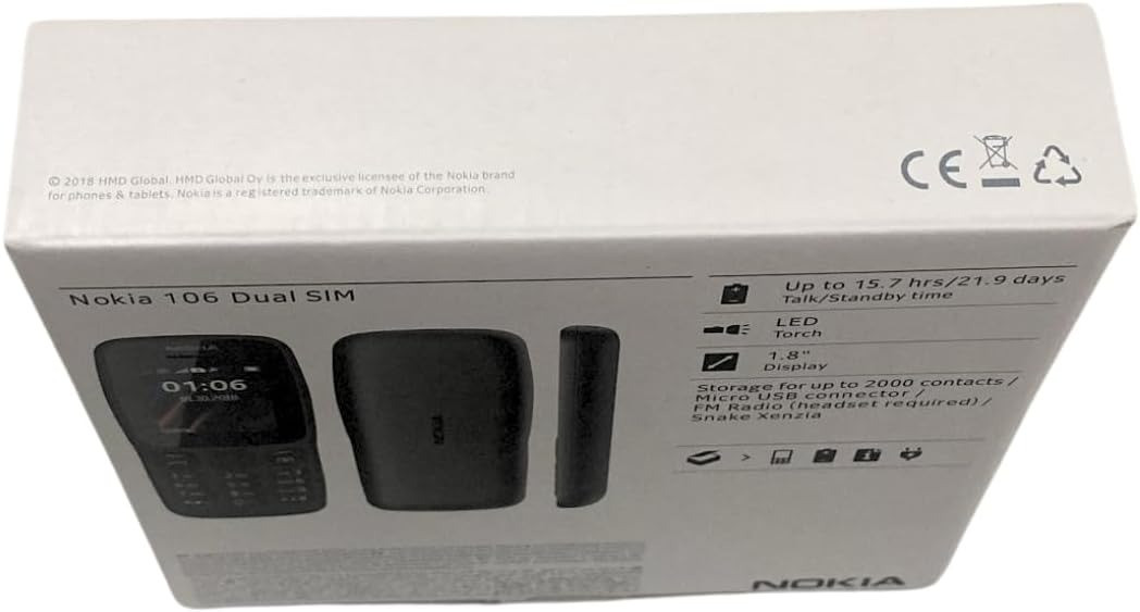 Nokia N106 Dual Sim 2G 1.8 Inch Display 800mAh Battery
