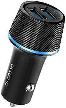 Oraimo OCC-21D Car Charger with 2-in-1 Cable: Dual Port USB Car Adapter & Fast Charging Cable