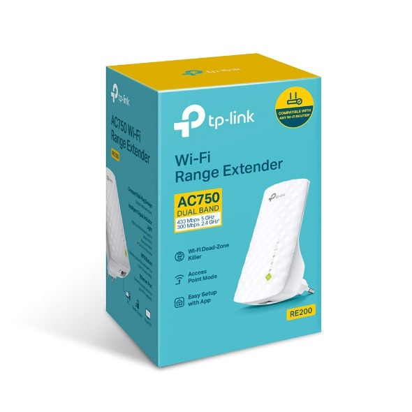 TP-Link AC750 Mesh Wireless N Wall Plugged Range Extender TL-RE200
