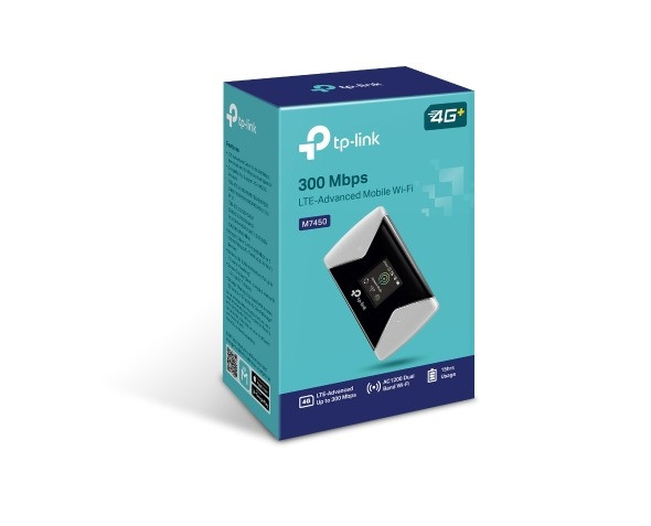TP-Link M7450 4G LTE-Advanced Mobile Wi-Fi: 300Mbps Portable Hotspot (TL-M7450)