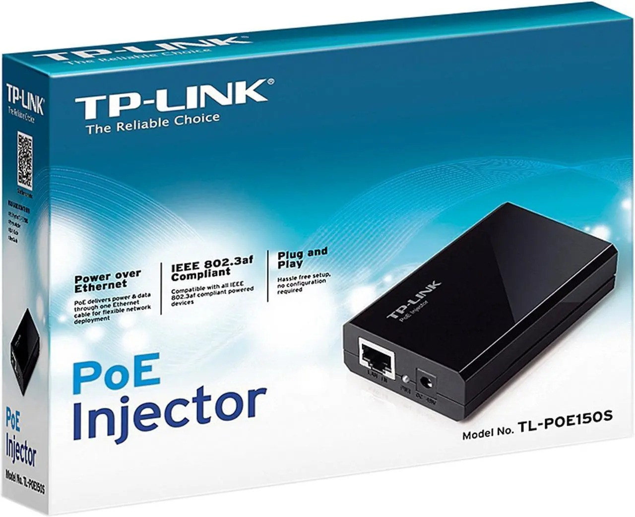 TP-Link TL-POE150S PoE Injector: Power over Ethernet Adapter for IP Devices