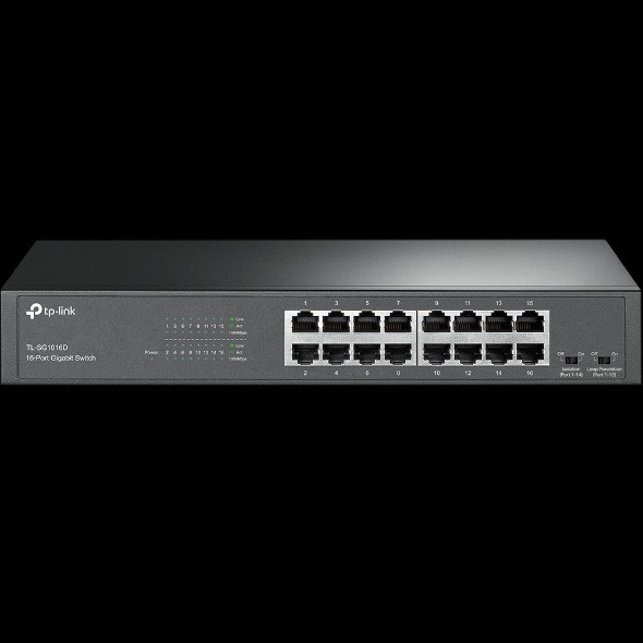 TP Link TL-SG1016D 16-Port Gigabit Rackmount Network Switch 10/100/1000Mbps